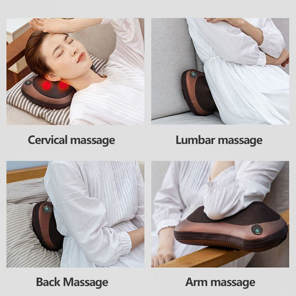 5-in-1 Pillow Shiatsu Massager For Home And Car