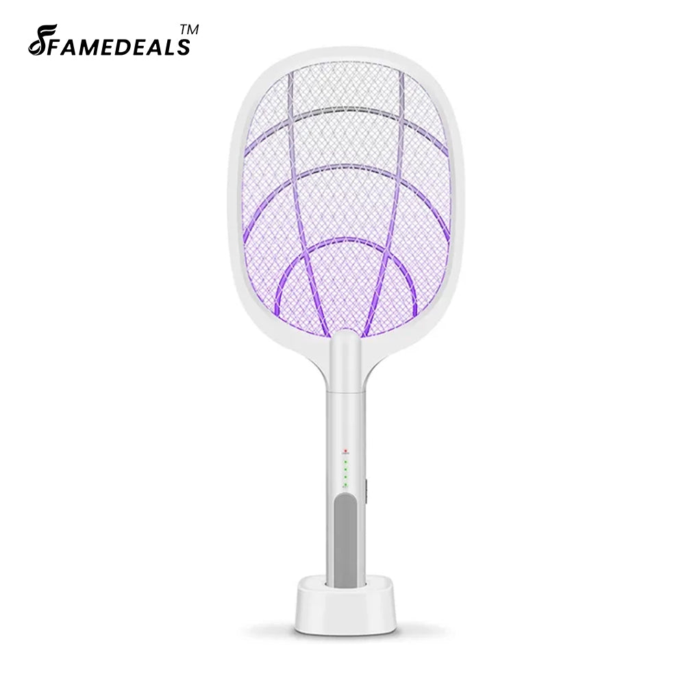 Famedeals ™ - 2-In-1 Rechargeable Fly Mosquito Kiler Racket