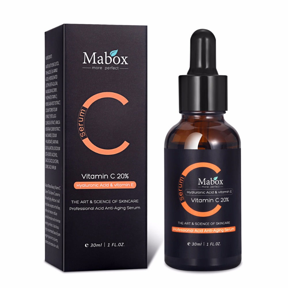 Mabox Vitamin C Serum 30ml , Acne Clarifying Anti-Aging Whitening Anti-Wrinkle