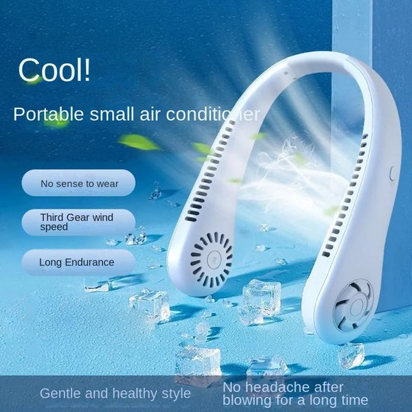 Famedeals™ - Rechargeable Air Cooler 3 Speed Neck Fan