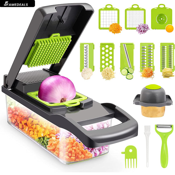 Famedeals.pk ™ - 12 in 1 Pro Vegetable Chopper/Dicer