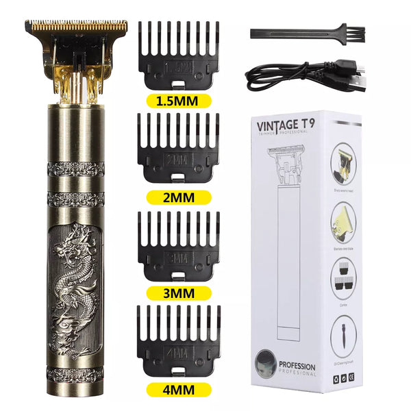 Famedeals™ - T9 Professional Trimmer | Golden Dragon Style | Metal Body